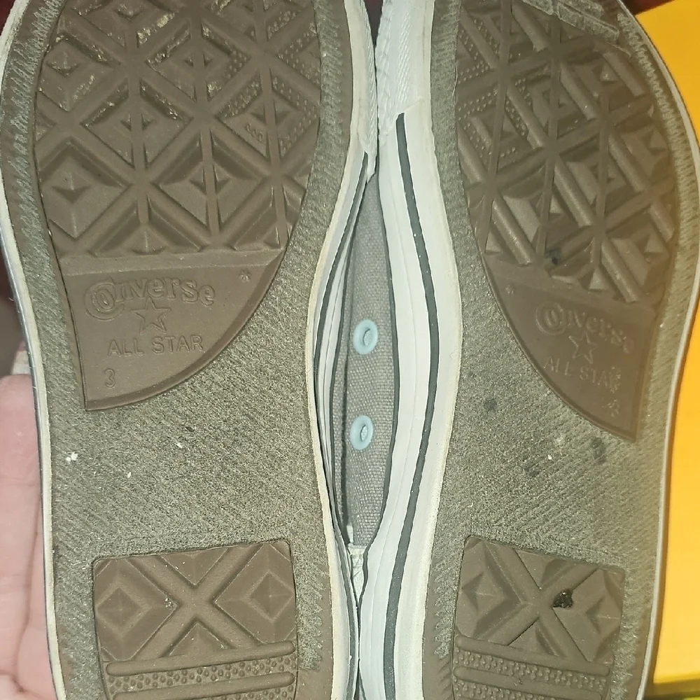 Converse All Star Kids High-Top Sneakers - Light Blue and Gray Size 3